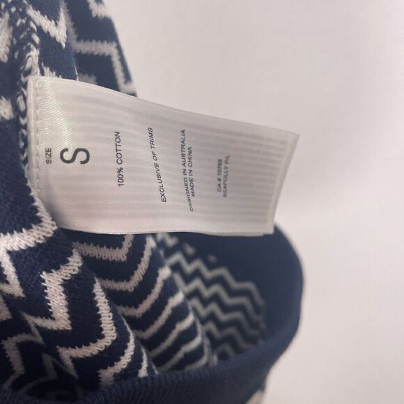 2 pc Set Seafolly Blue & White Zig Zag Patterned Tank & Shorts Set - Picture 10 of 10